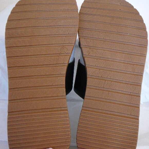 SelenePair Women's Flat Slide Low Wedge Black Open Toe Straps Sandals-Size 8-NIB - Picture 7 of 8